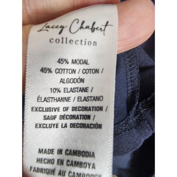 Lacey Chabert Collection Stretchy Top, 3X, NWT, Dark Blue - Picture 7 of 8